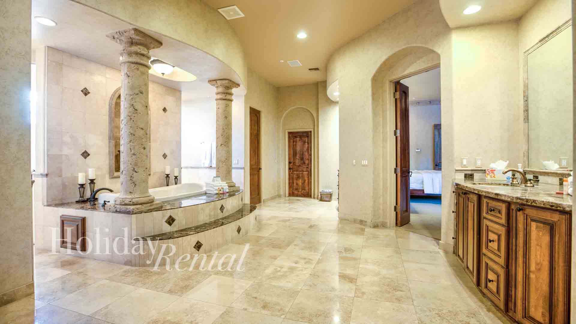 Luxurious Primary bathroom with soaking tub