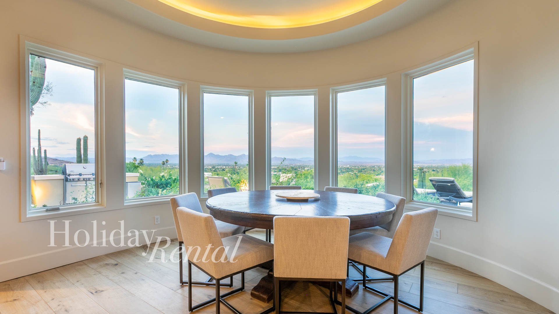 Dining table with views