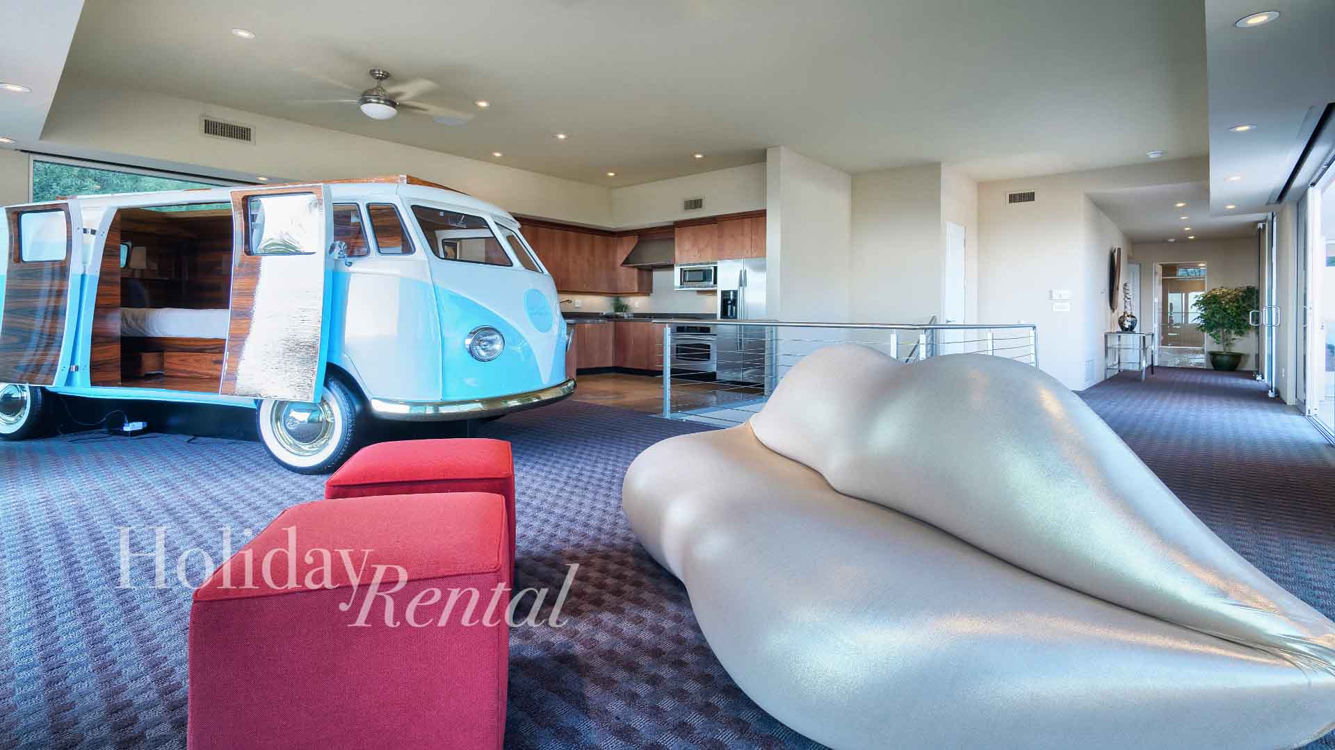 You'll have the chance to sleep in a custom-made Volkswagen bed